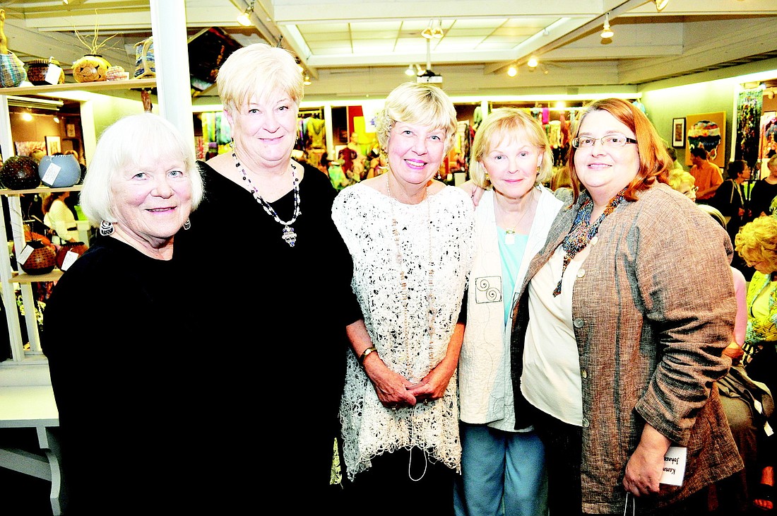 Artists Lois Mills, Betsy Meyer, Kathie Hayes, Marge Schemanski and Karen Johnson