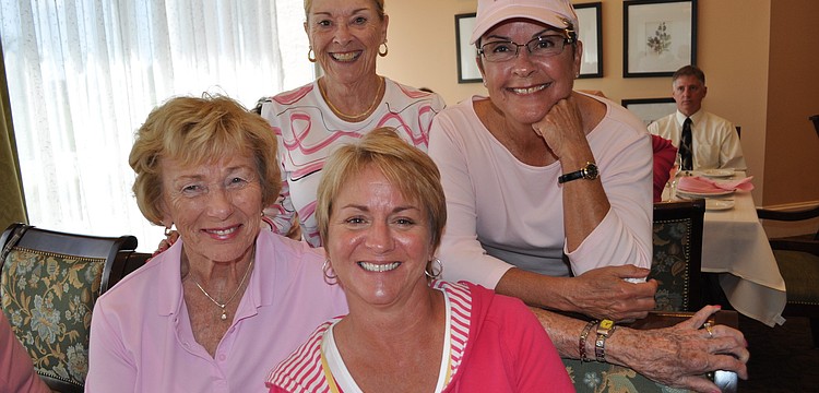 Maureen Gee and Karen Fine, both behind, played Barb Simons and Jimilynne Chapman.