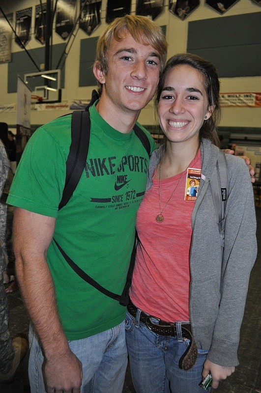 Anthony Asay checked out booths with his girlfriend Celia Teigland.