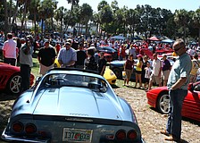 A large crowd turned out on Saturday, Feb. 19 for the Sarasota Exotic Car Fest in St. Armand's Circle.