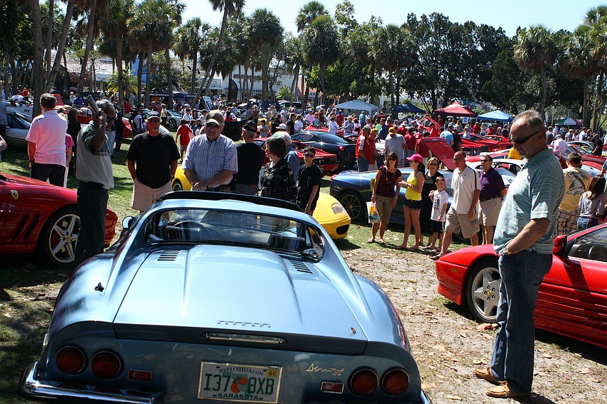 A large crowd turned out on Saturday, Feb. 19 for the Sarasota Exotic Car Fest in St. Armand's Circle.