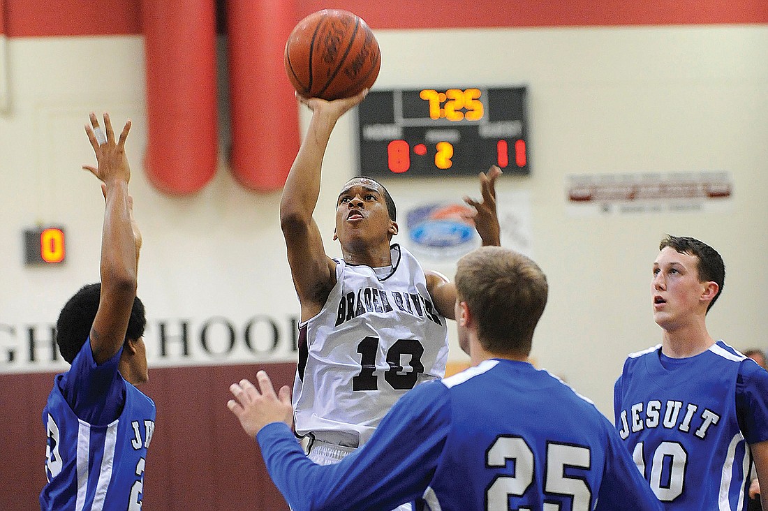 Tre Bryant finished with 10 points Ã¢â‚¬â€nine of which came from behind the arc. Photo by Brian Blanco.