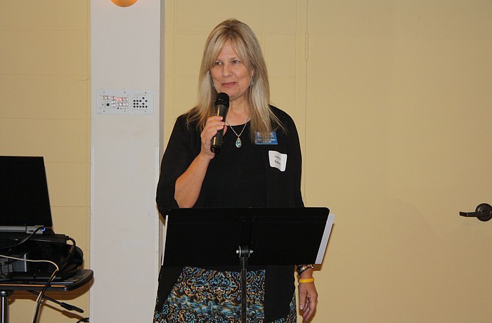 Catherine Luckner addressed the Siesta Key Association at the organization's annual breakfast Feb. 26.