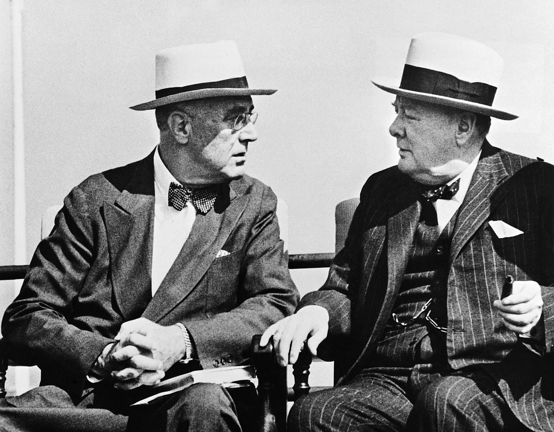 President Franklin D. Roosevelt and Prime Minister Winston Churchill of Britain