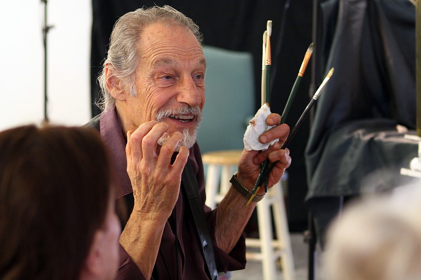 David Leffel answers a question during the first day of his workshop on Monday, Feb. 21. at the Longboat Key Center.