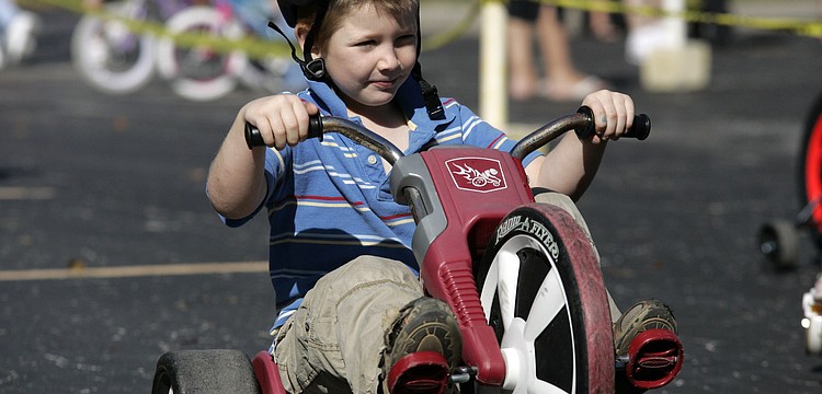 Five-year-old Robert McIntyre couldn't wait to start peddling.