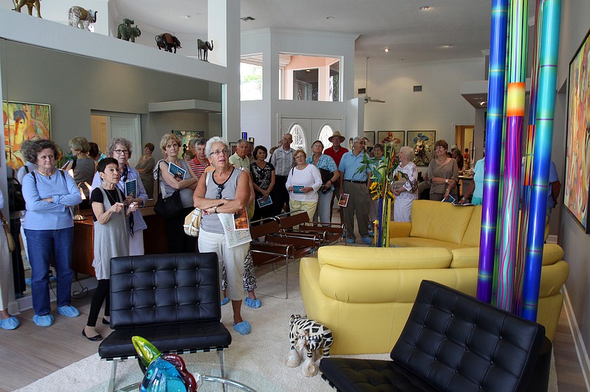 Susan Landau gives a tour of her house and talks about all the art in her house on Saturday, March 5 at her home, one of the homes on the Home and Garden Tour.