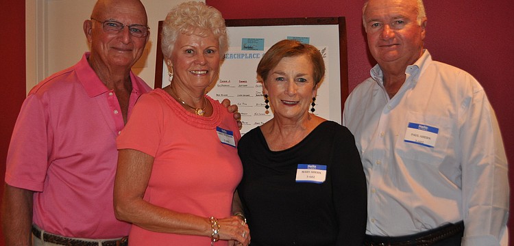 Co-chairs Ron Stephani and Paul Ahern, far left and far right, with their wives Carol and Mary