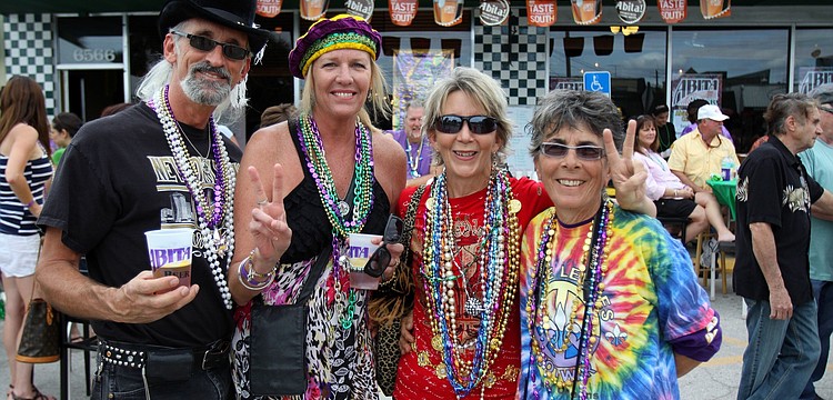 Marco Bell, Monica Spain, Diane Kinghorn and Kim Foy were all decked out on Sunday, March 6 for the 1st Annual Sarasota Mardi Gras that was held at Voocaray in Gulf Gate.