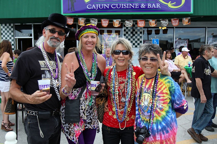 Marco Bell, Monica Spain, Diane Kinghorn and Kim Foy were all decked out on Sunday, March 6 for the 1st Annual Sarasota Mardi Gras that was held at Voocaray in Gulf Gate.