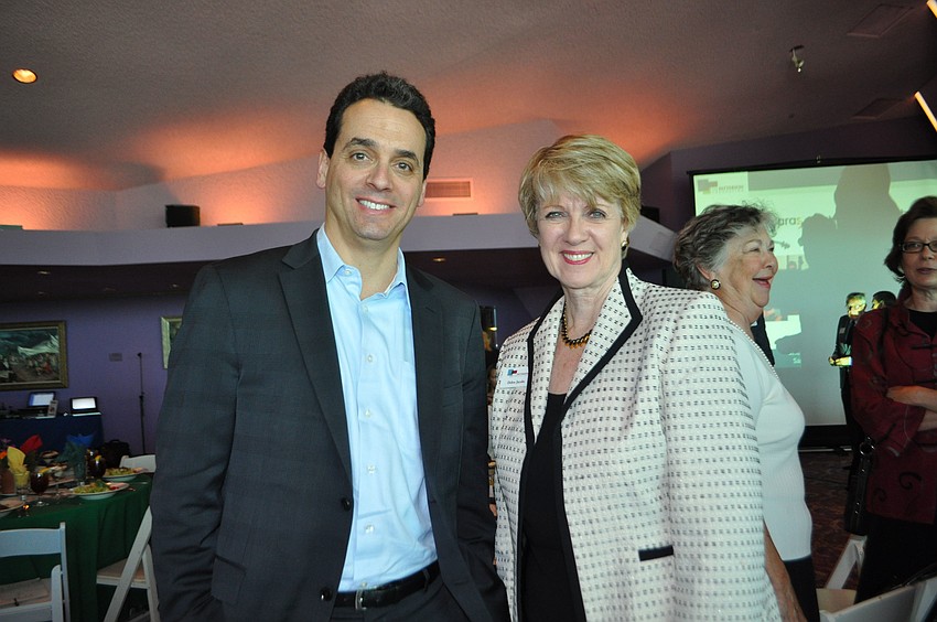Featured speaker, Daniel Pink and president and CEO of the Patterson Foundation, Debra Jacobs