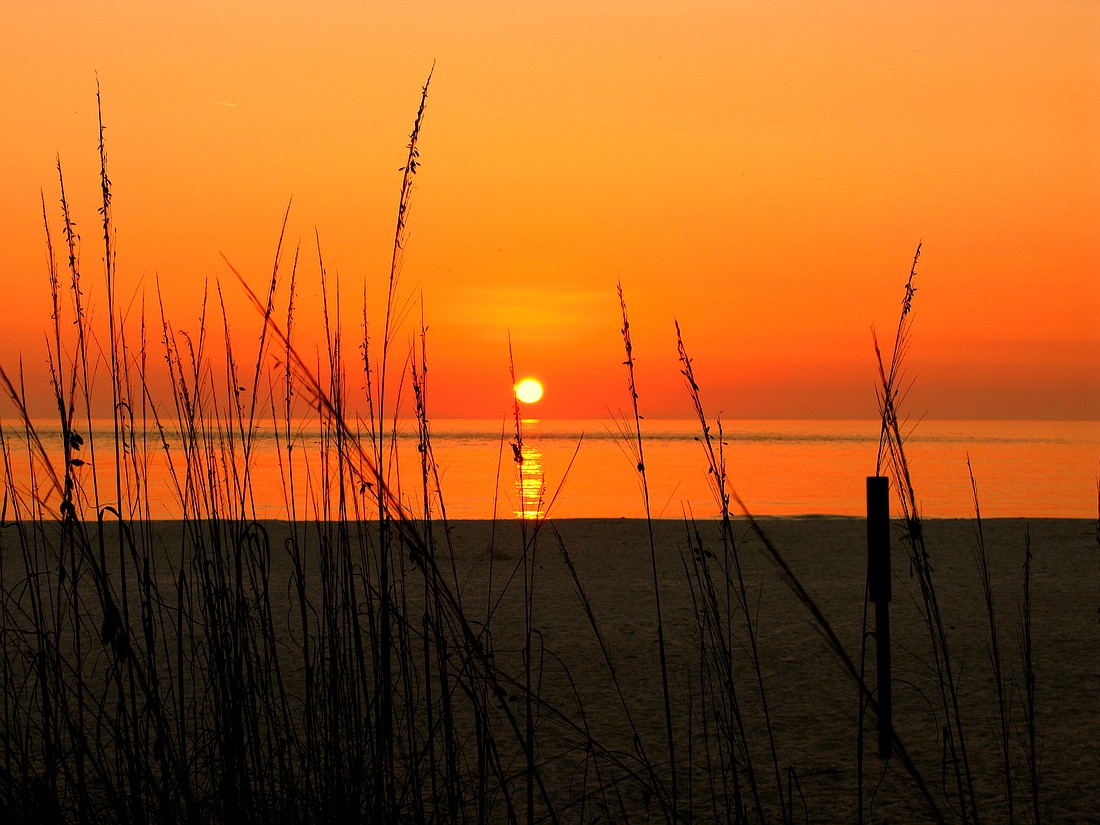 Alan Thacker submitted this sunset photo, taken near Coquina Beach.