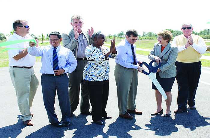 On Wednesday, dignitaries snip the ribbon that crossed the Honore Avenue extension, officially opening the 2.5-mile roadway stretching from Palmer Ranch to State Road 681.