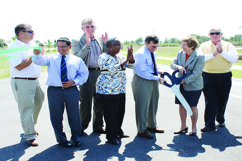 On Wednesday, dignitaries snip the ribbon that crossed the Honore Avenue extension, officially opening the 2.5-mile roadway stretching from Palmer Ranch to State Road 681.
