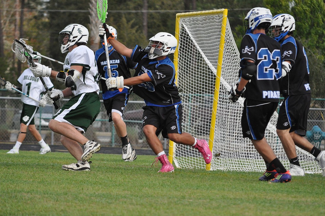 Matanzas goalie Matt Gutierrez tallied 12 saves in Saturday's win over Flagler Palm Coast. PHOTO BY ANDREW O'BRIEN