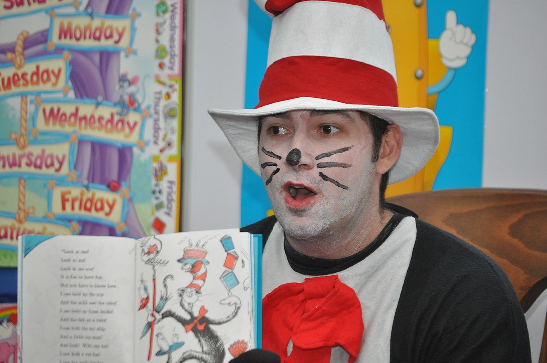 The Cat in the Hat made a surprise visit to St. Mark by The Sea Christian Day School.