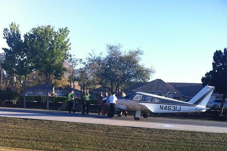 The plane shortly after it landed. COURTESY PHOTOS