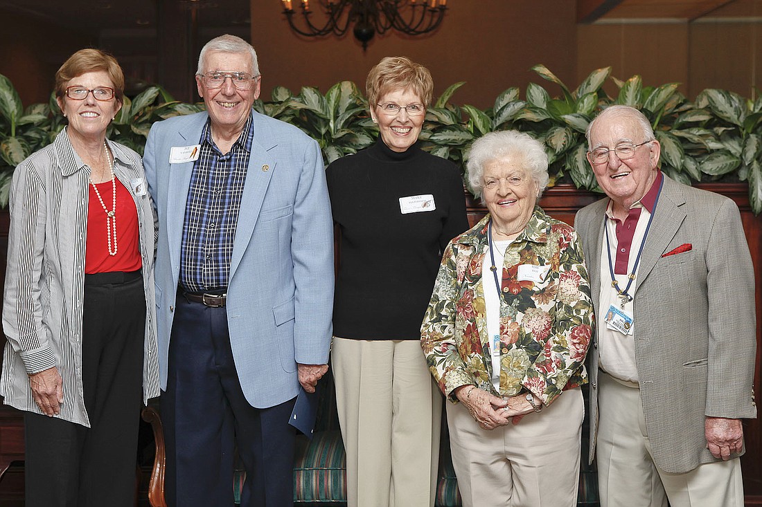 Mary Ellen Keck, Jay VanRhee, Mary Mathwich, Edith Roy and Bill Roy were recognized for more than 10 years of service.