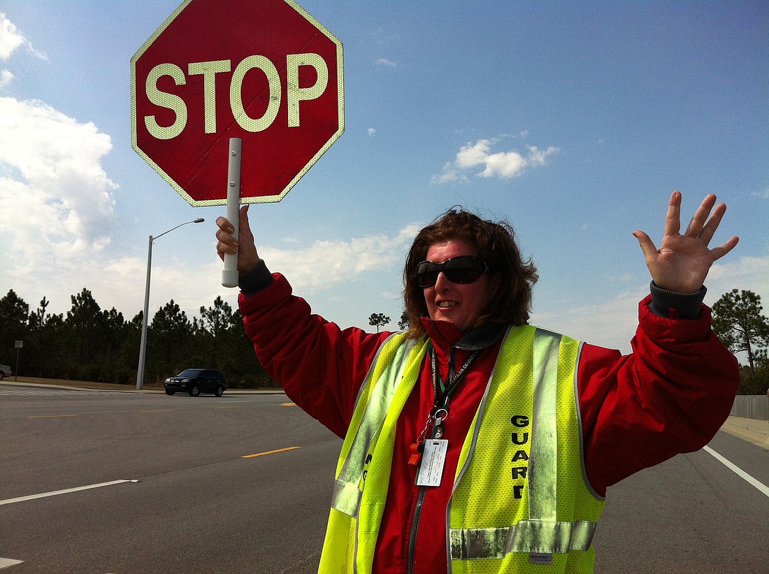 Pat Hopkins has retired after eight years as a crossing guard.