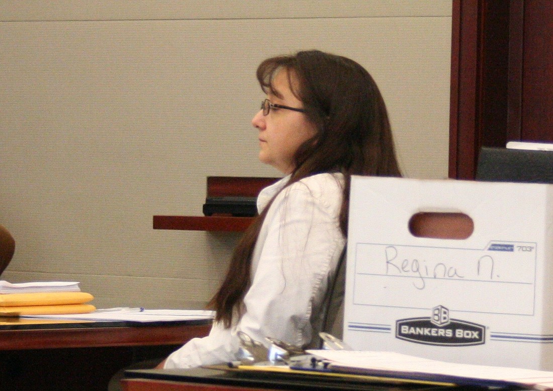 Angela Wray's face showed little emotion throughout her two-day trial. Photo by Megan Hoye.