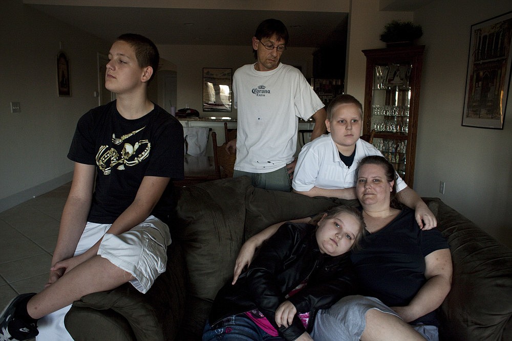 The Vanhoutte family as photographed by Jennifer Kaczmarek: Tyler, Kendall, Cody, Alison and Samantha.