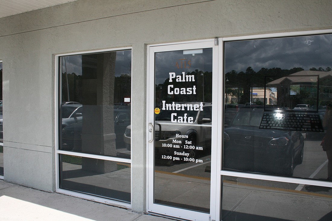 Palm Coast Internet Cafe was almost completely empty Thursday.