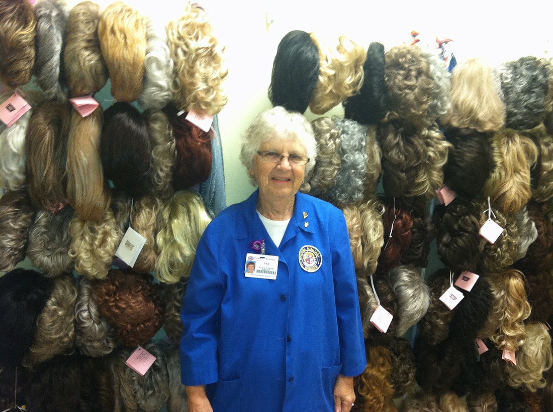 Pat Flood has been volunteering at the Cancer Resource Library for almost as long as it has been open: She'll mark her three-year anniversary in June.