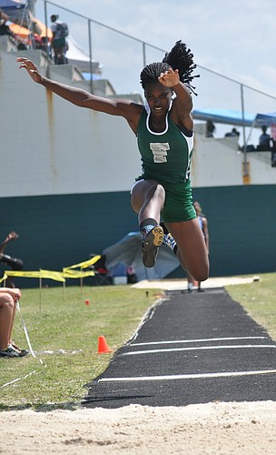 FPC's Armani Walker finished ninth in the triple jump. PHOTOS BY ANDREW O'BRIEN