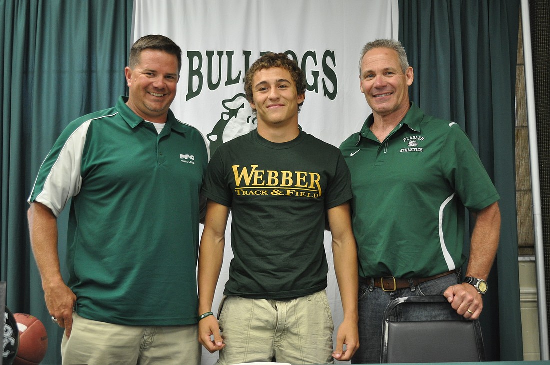 Eric Mejias will play football and run track-and-field at Webber International University. PHOTOS BY ANDREW O'BRIEN