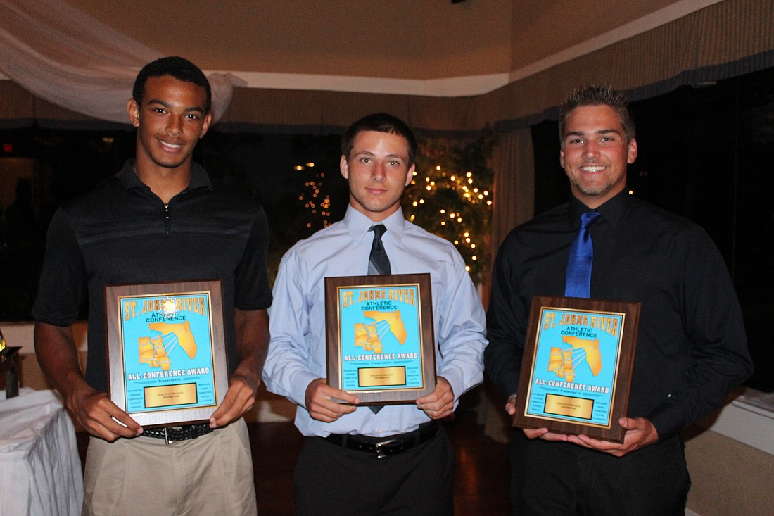 All-Conference team members: Tyler Walls, Sam Colasanti and Tyler Stuart