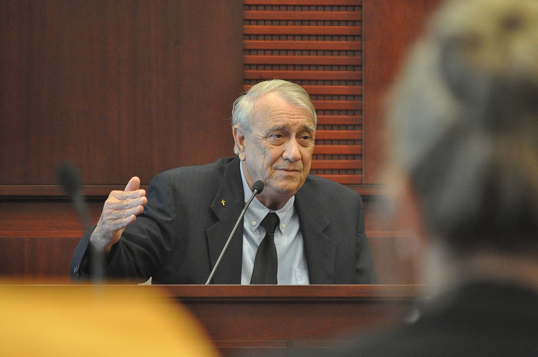 Paul Miller testifies in court Wednesday. Photo by Andrew O'Brien.