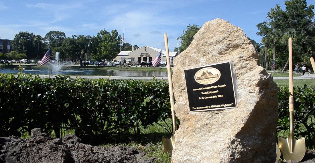 Bunnell commemorated their centennial by burying a time capsule, which will be reopened in the year 2063.