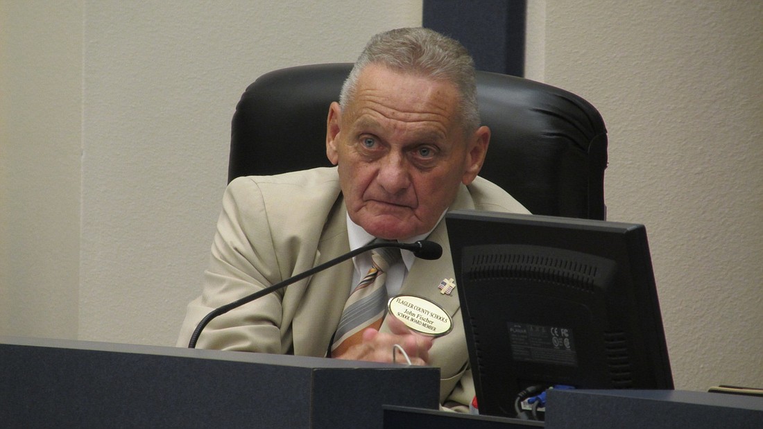 School Board member John Fischer said he worried about the impact Palm Harbor Academy's lower achievement numbers might have on its students. Photo by Megan Hoye.