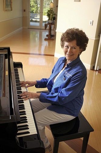 Florida Hospital HospiceCare volunteer Carol Gould plays the grand piano at the eight-bed Stuart F. Meyer Hospice House on the campus of Florida Hospital Flagler. COURTESY PHOTOS