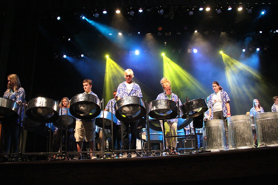 The Matanzas High School Steel Drum Band brought the music of the islands to the auditorium. PHOTOS BY SHANNA FORTIER