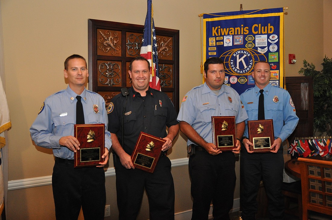 Award recipients Aaron Price, Kyle Berryhill, Manuel Portela and Stephen Cox