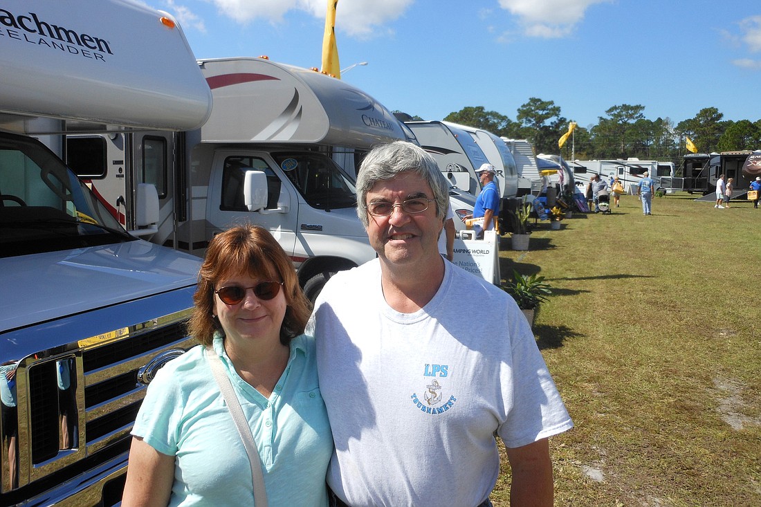 Palm Coast residents Dan Savoie and Lynn Perry at the St. Johns County Fall RV Show.
