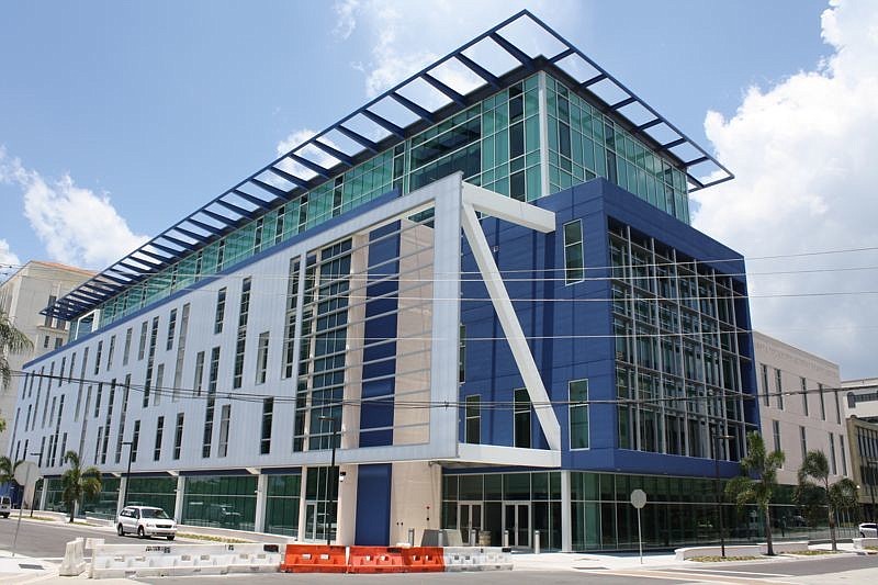 The new police headquarters is six floors and 201,000 square feet.
