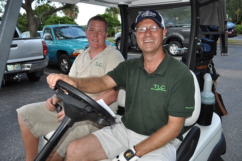 Brian Williams and Rich Lutley enjoyed the day on the golf course.