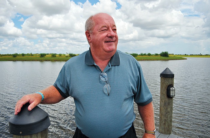 Corky Cavanaugh loves using his community's internal lake system to take his boat from his home out on to the Manatee River.