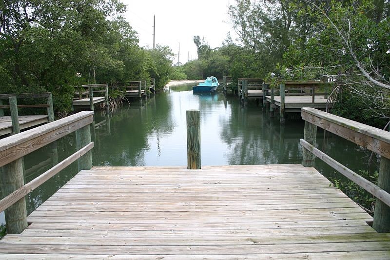 Previously, Blackburn Point Park's only boating access was to these small docks. A larger boat ramp will soon be added.