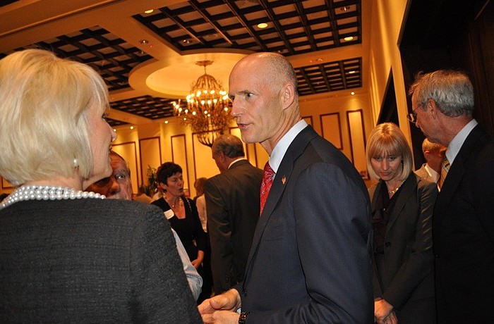 Gubernatorial candidate Rick Scott was happy to meet with East County residents.