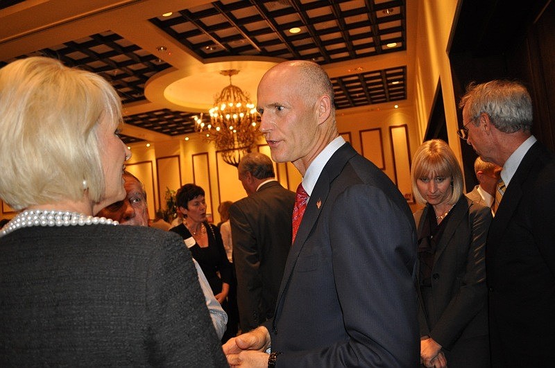 Gubernatorial candidate Rick Scott was happy to meet with East County residents.