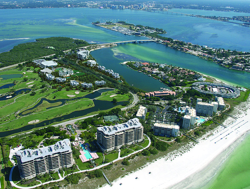 The club's Islandside project components are located within the yellow circle on the rendering. Developments in the foreground are condominiums currently in existence.