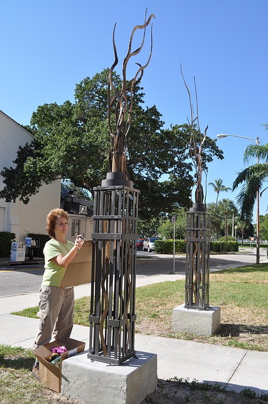 Artist Tekla installed her 