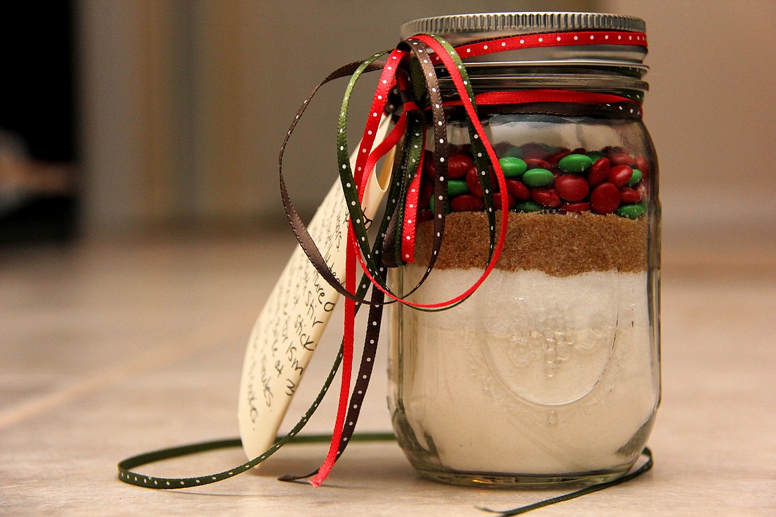 Cookie mixes in mason jars make great holiday gifts. PHOTO BY SHANNA FORTIER