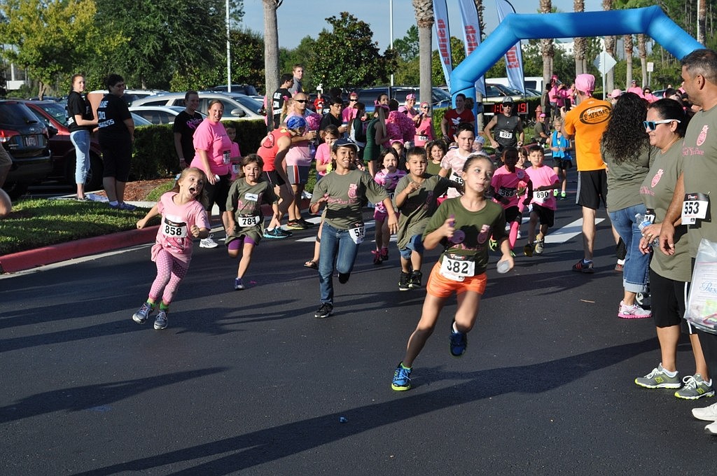 Runnners race in Florida Hospital FlaglerÃ¢â‚¬â„¢s third-annual Pink Army 5K Sunday, Oct. 13. (Courtesy photo.)