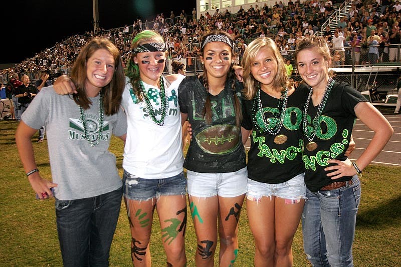 Lakewood Ranch High students decked out in black and green to support their team.