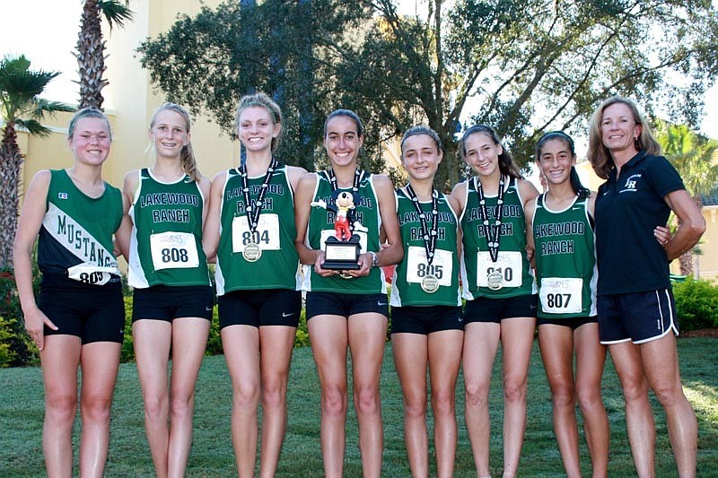 The Lakewood Ranch High girls cross country team won the Walt Disney World Cross Country Classic Oct. 9.