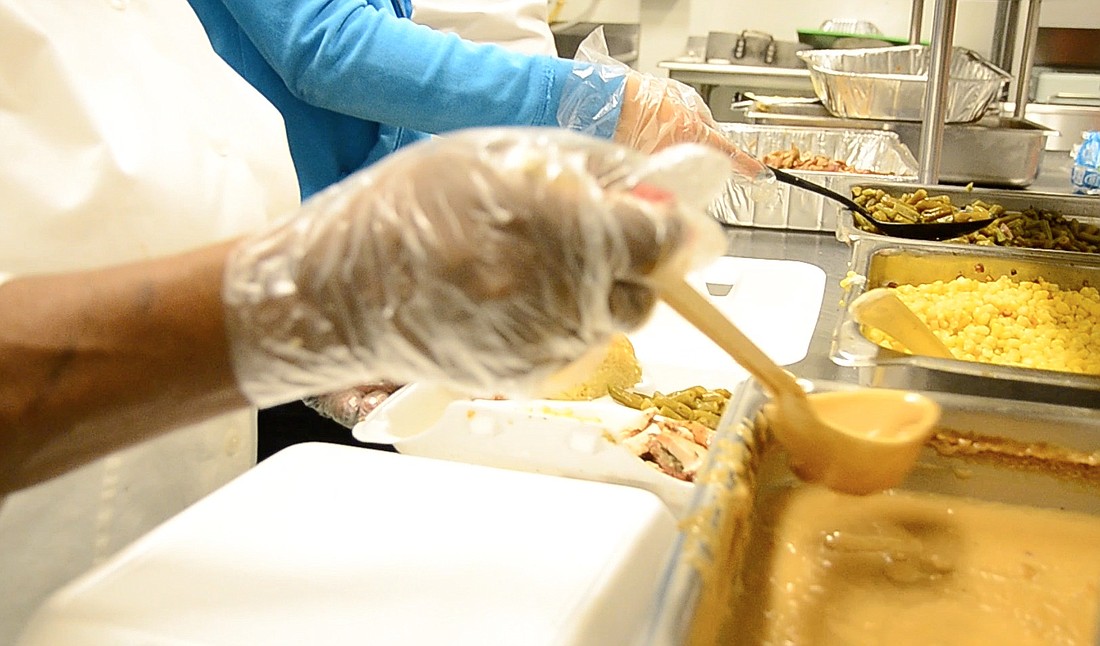 Volunteers served the community a traditional Thanksgiving meal on Wednesday, at First Church of Palm Coast.